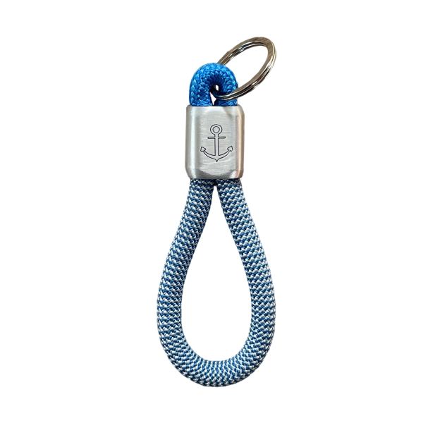 Schlüsselanhänger KEY LOOP Anker Blau-Weiß